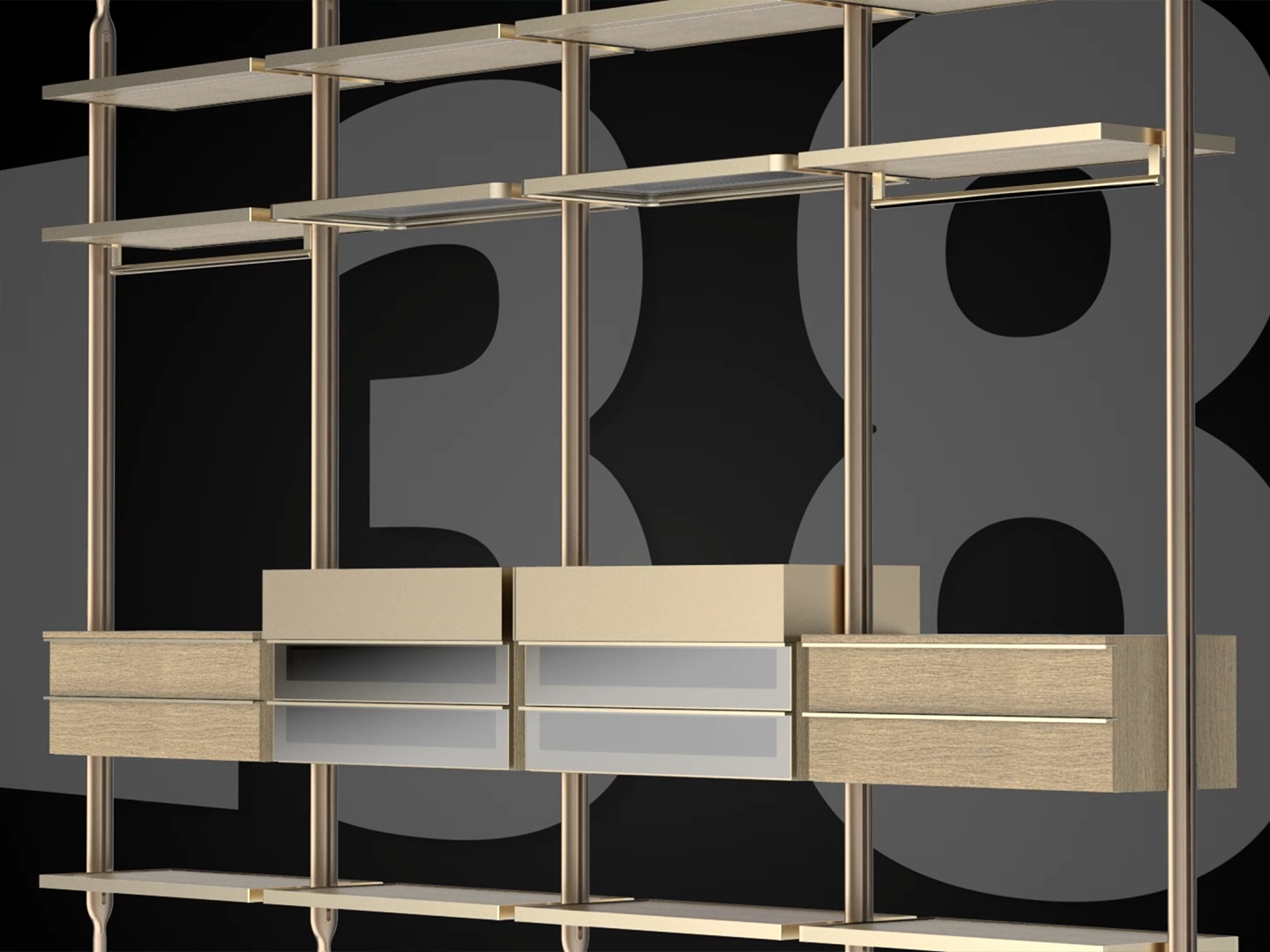 组装衣柜产品展示三维动画